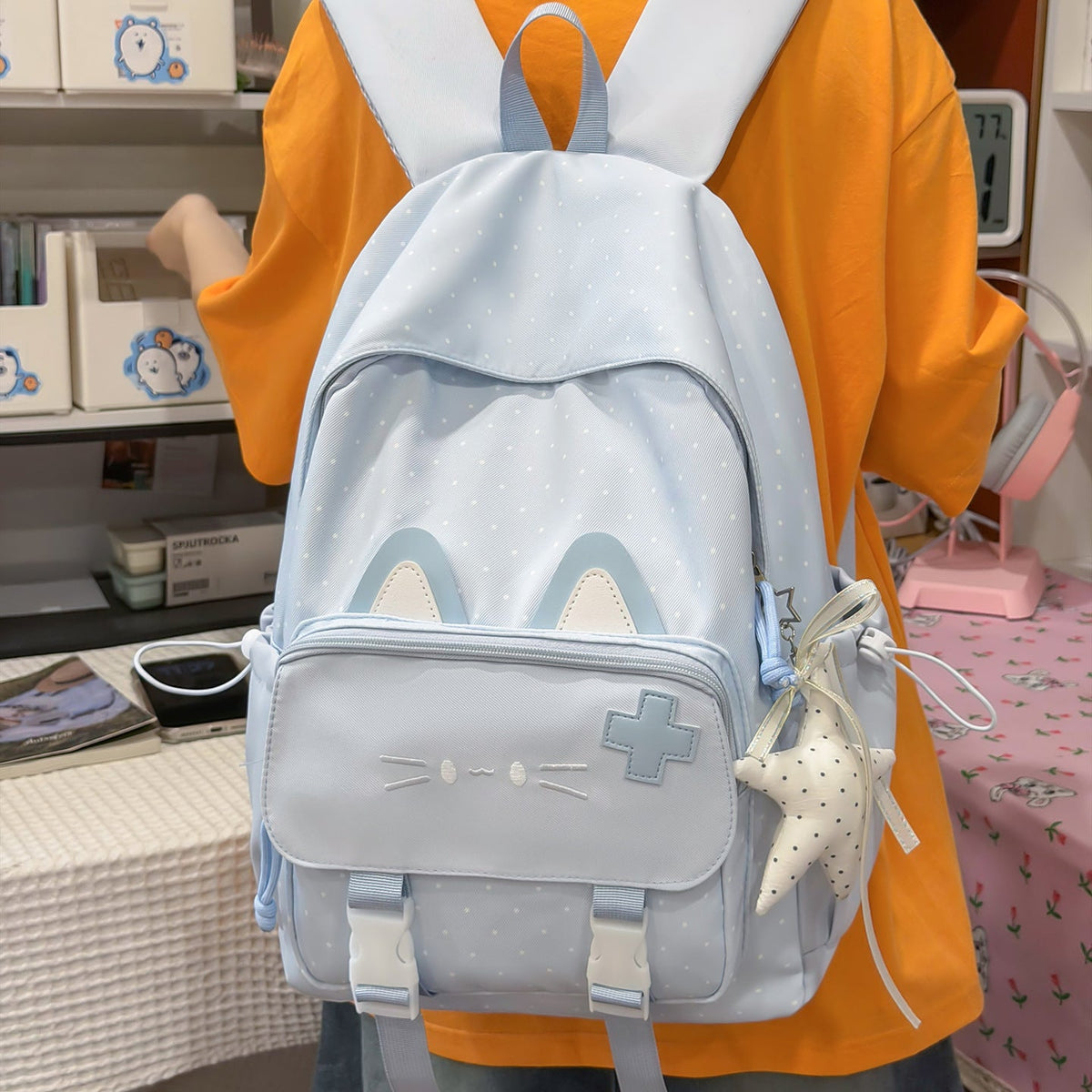 Fun Cat-Themed Backpack LoungeYard — product view 1