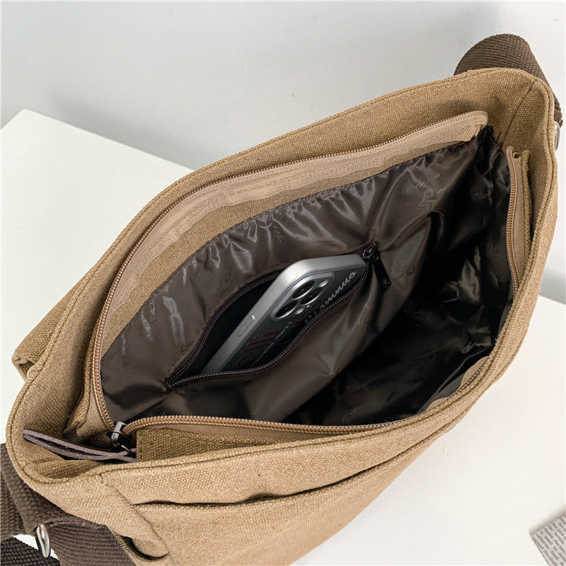 Multifunctional Messenger Bag with Adjustable Shoulder Strap LoungeYard — product view 3