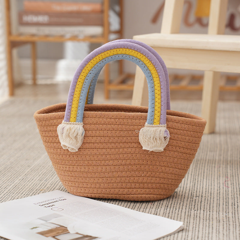 Playful Handwoven Shopping Bag LoungeYard — product view 6