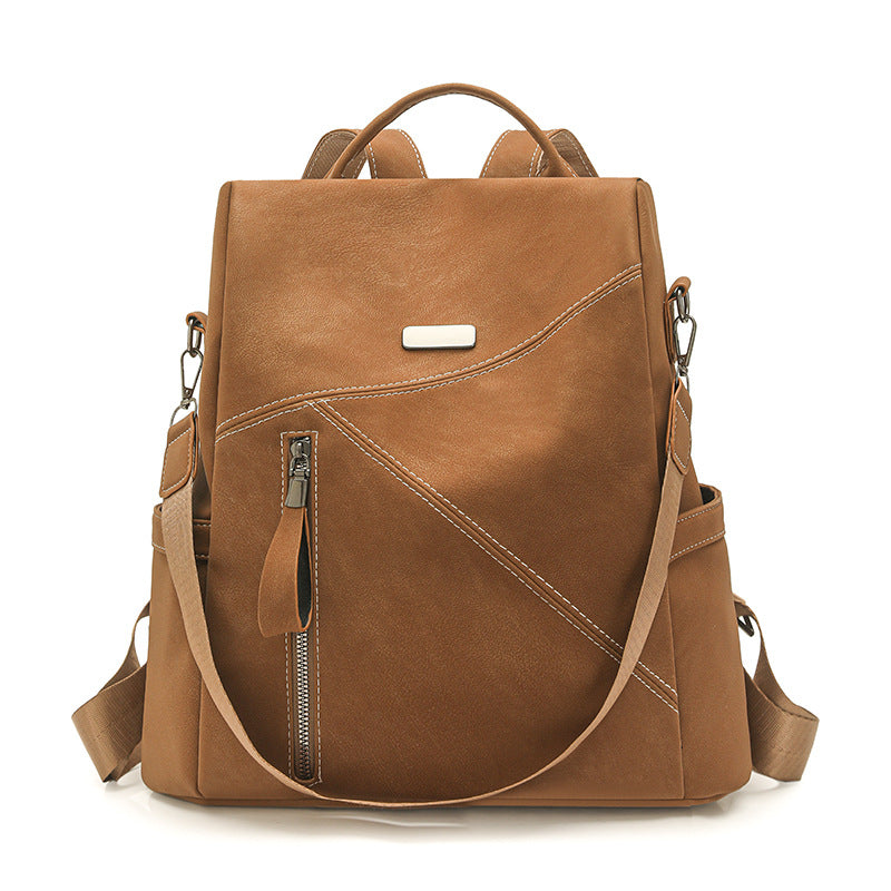 Stylish Multi-Functional Leather Backpack LoungeYard — product view 5