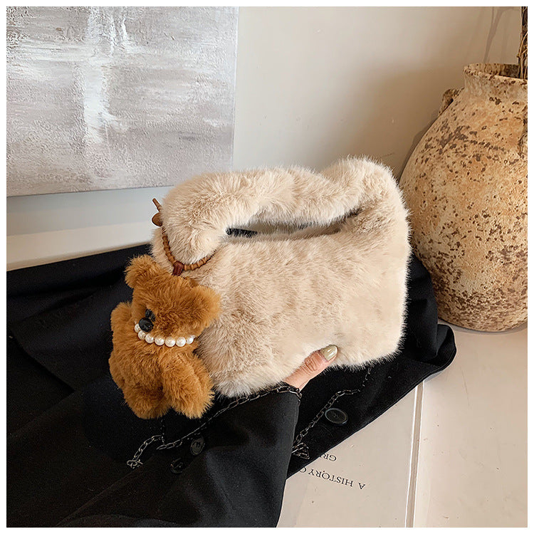 Plush Fur Mini Handbag — product view 6