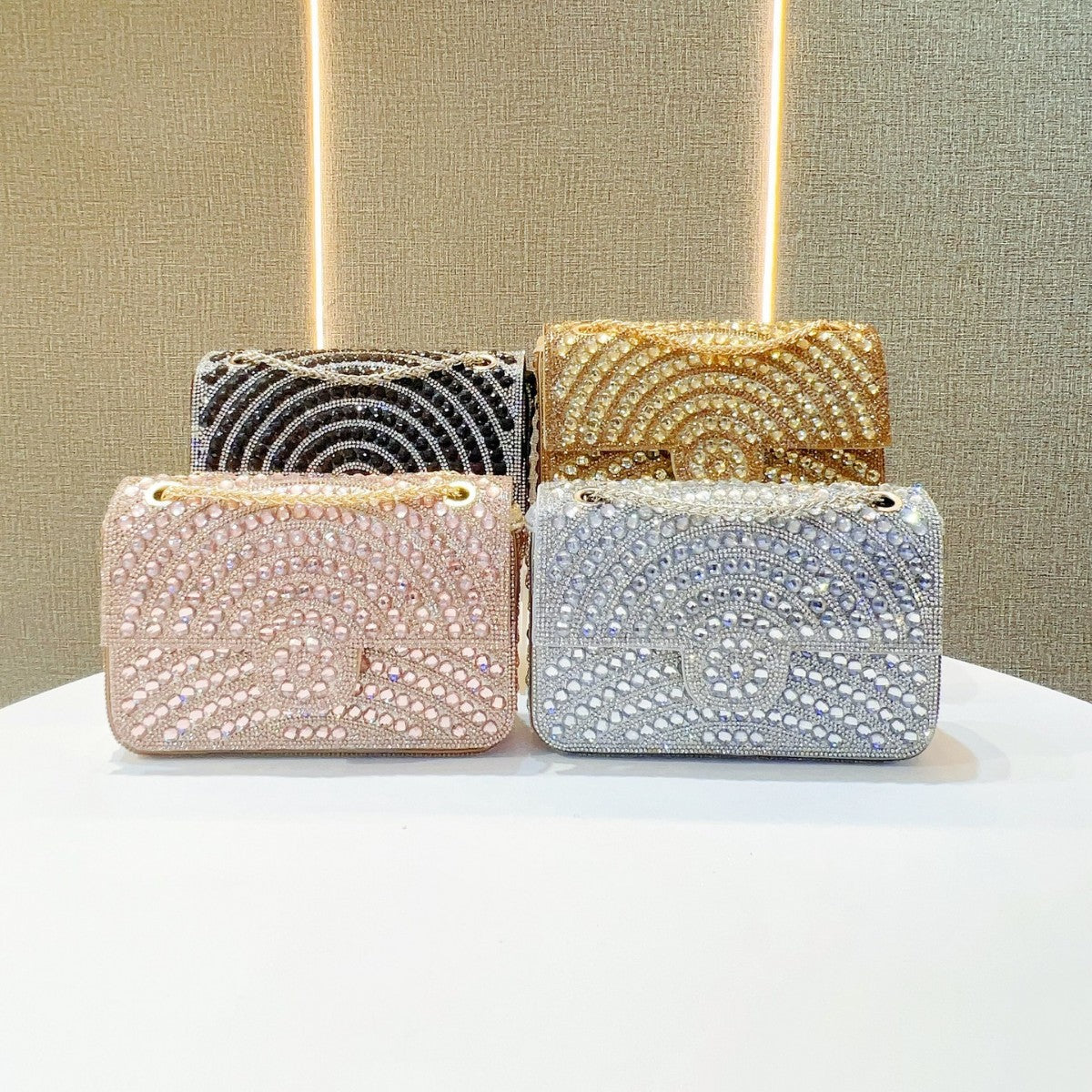Glamorous Crystal-Embellished Evening Clutch — product view 4