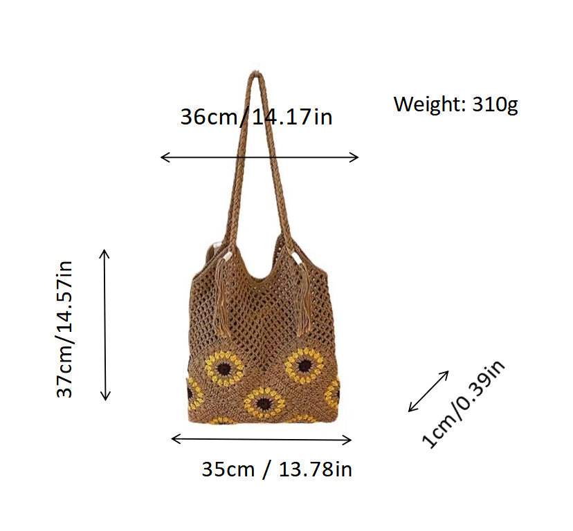 Leisure Beach Bag with Floral Details LoungeYard — product view 6
