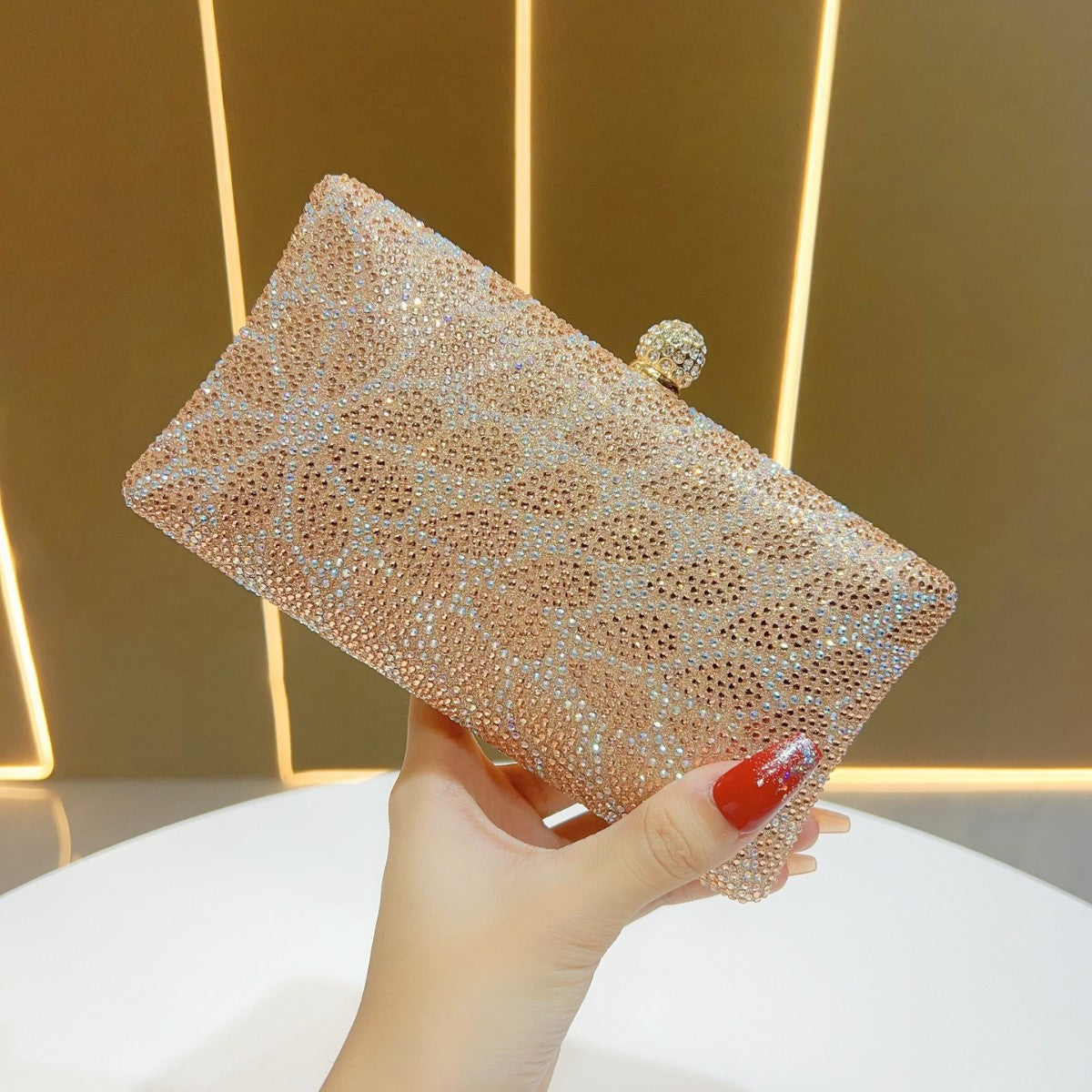 Rhinestone-Embellished Clutch — product view 7