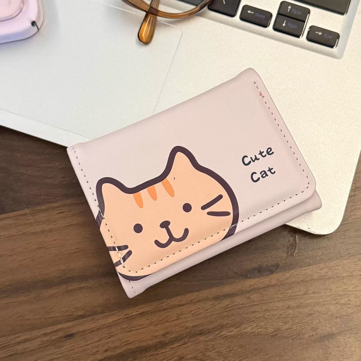 Cute Cat-Themed Zippered Wallet — product view 3