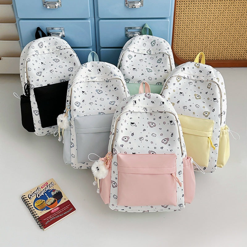 Playful Bunny Ears Printed Backpack LoungeYard — product view 4