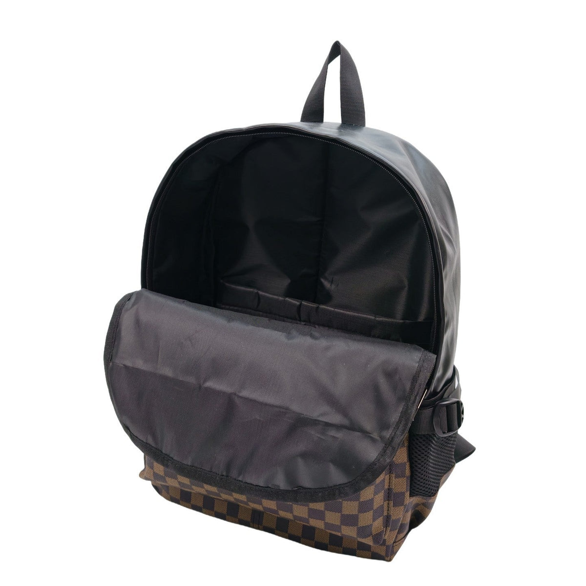 Stylish Checkerboard Pattern Backpack LoungeYard — product view 1