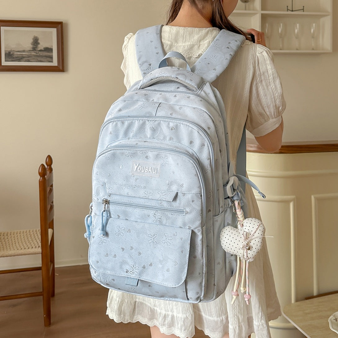Charming Floral Print Backpack LoungeYard — product view 1