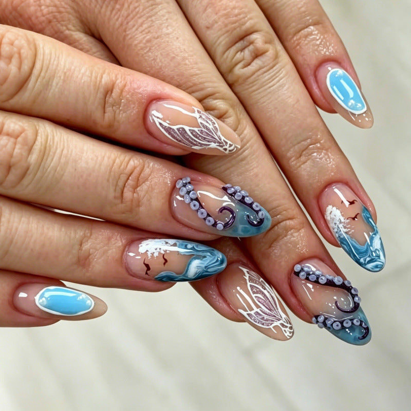 Artistic Seascape Press-On Nails — product view 1