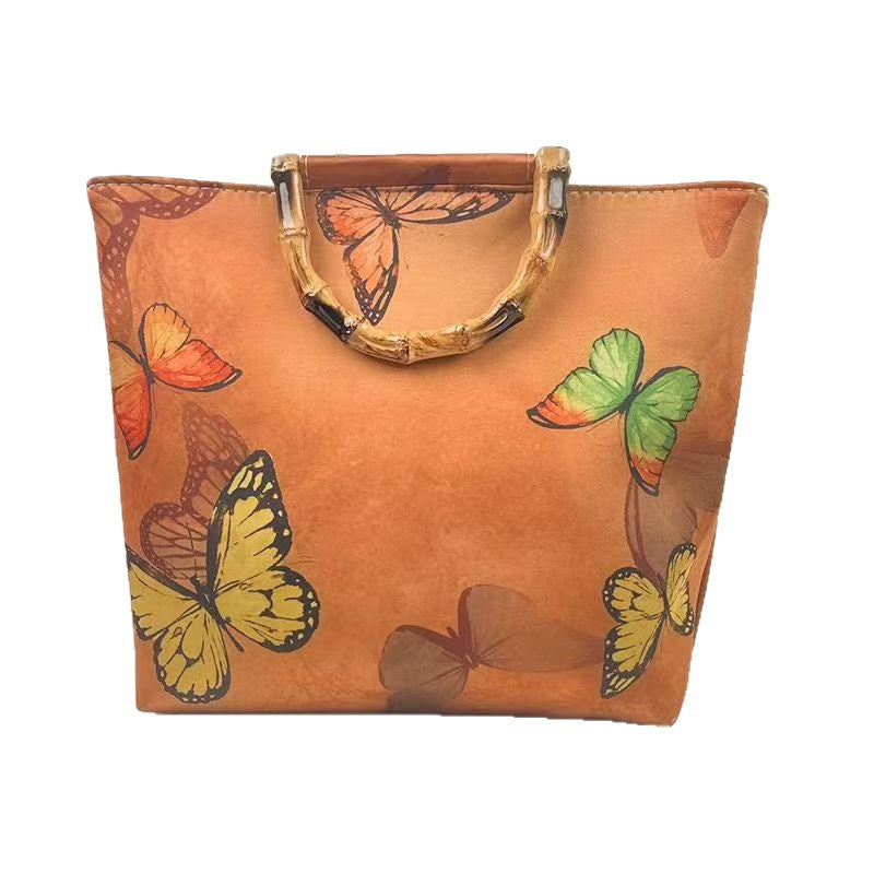Elegant bag with bamboo handles LoungeYard — product view 5