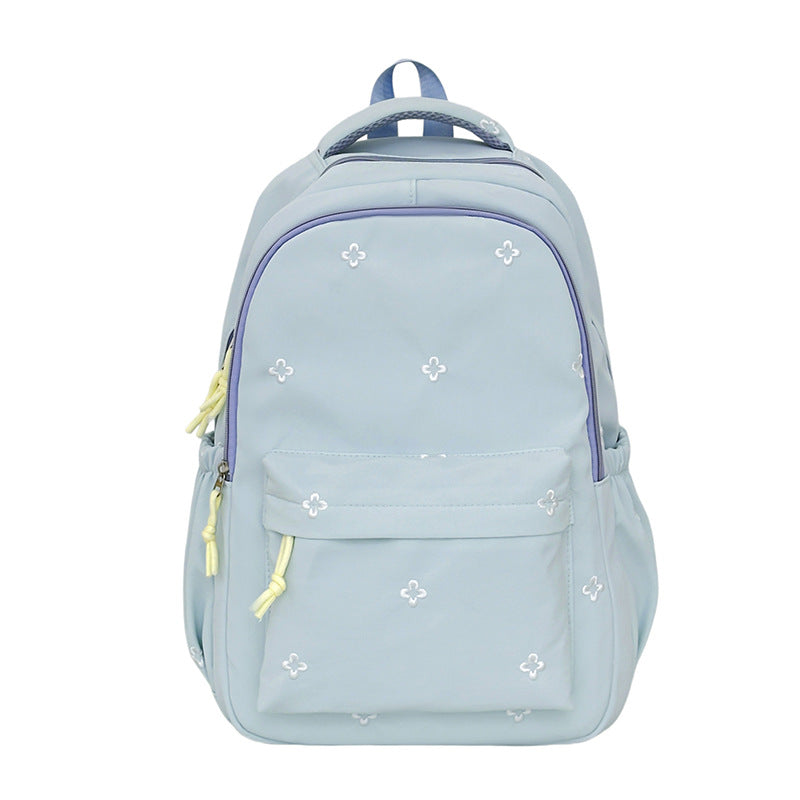 Embroidered Floral Patterned School Backpack LoungeYard — product view 5