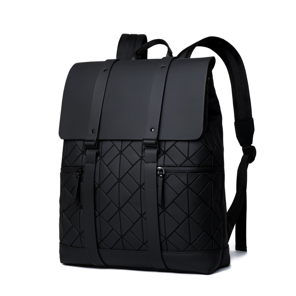 Geometric Pattern Rolltop Backpack LoungeYard — product view 3