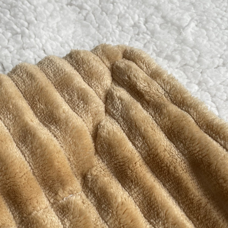 Luxurious Ribbed Velour Throw Blanket — product view 3