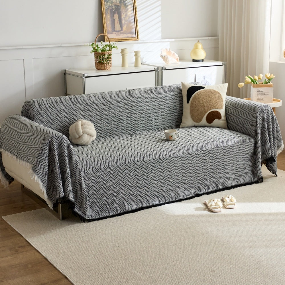 Stylish Herringbone Throw Blanket — product view 2