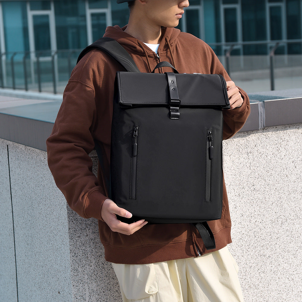 Stylish Waterproof Roll-Top Backpack LoungeYard — product view 2