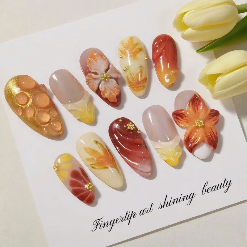 Artistic Floral Press-On Nail Collection — product view 1