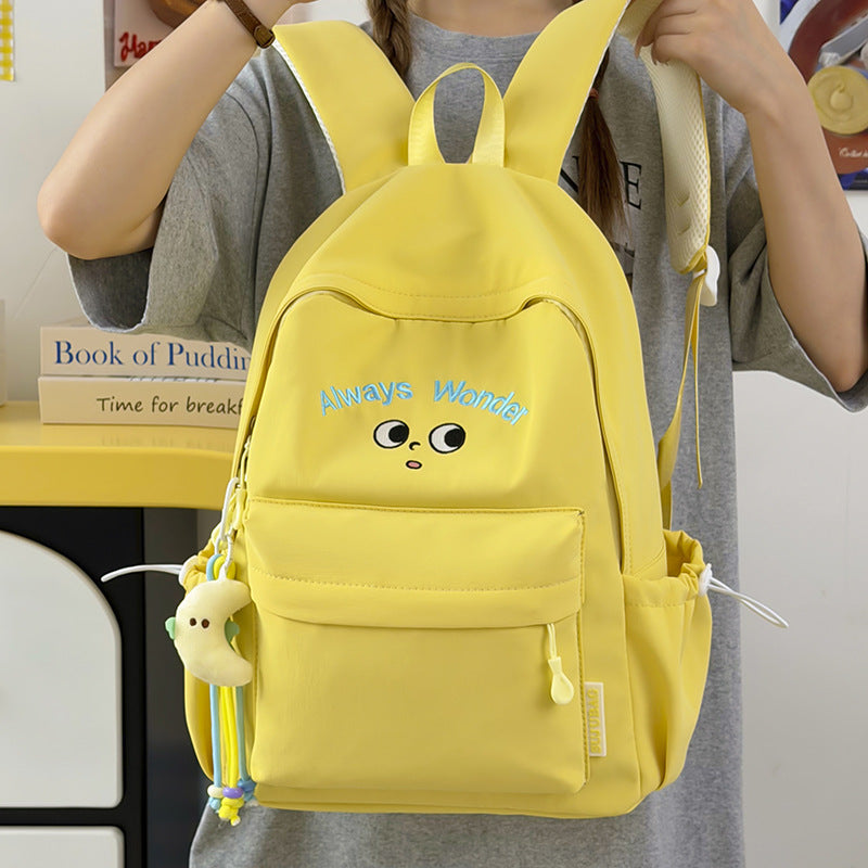 Playful Illustrated Character Backpack LoungeYard — product view 2
