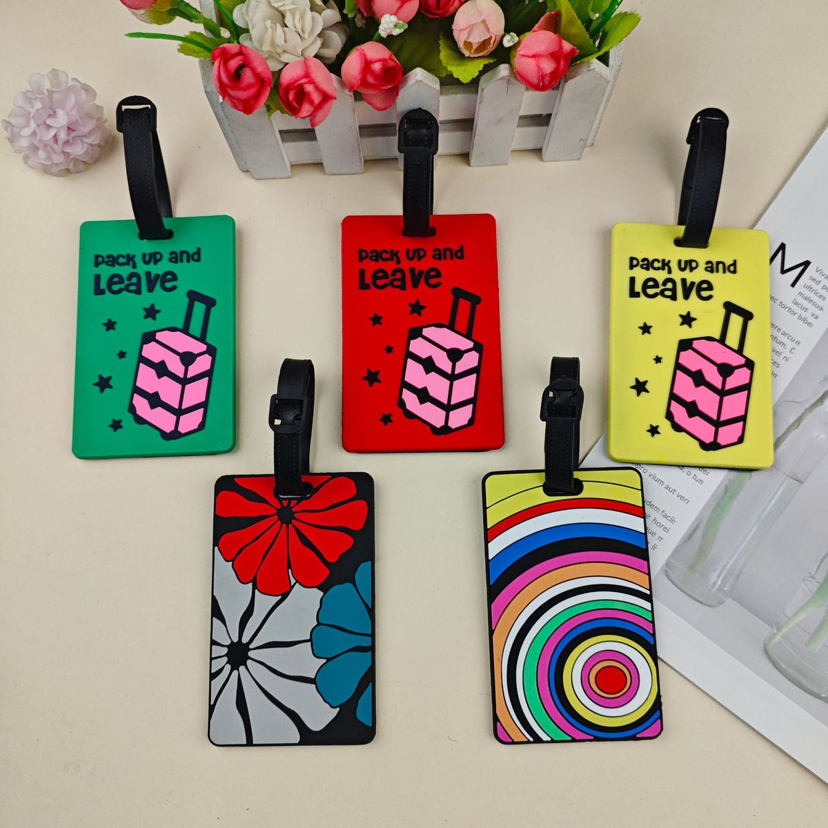 Unisex Vibrant Travel Luggage Identifier LoungeYard — product view 6