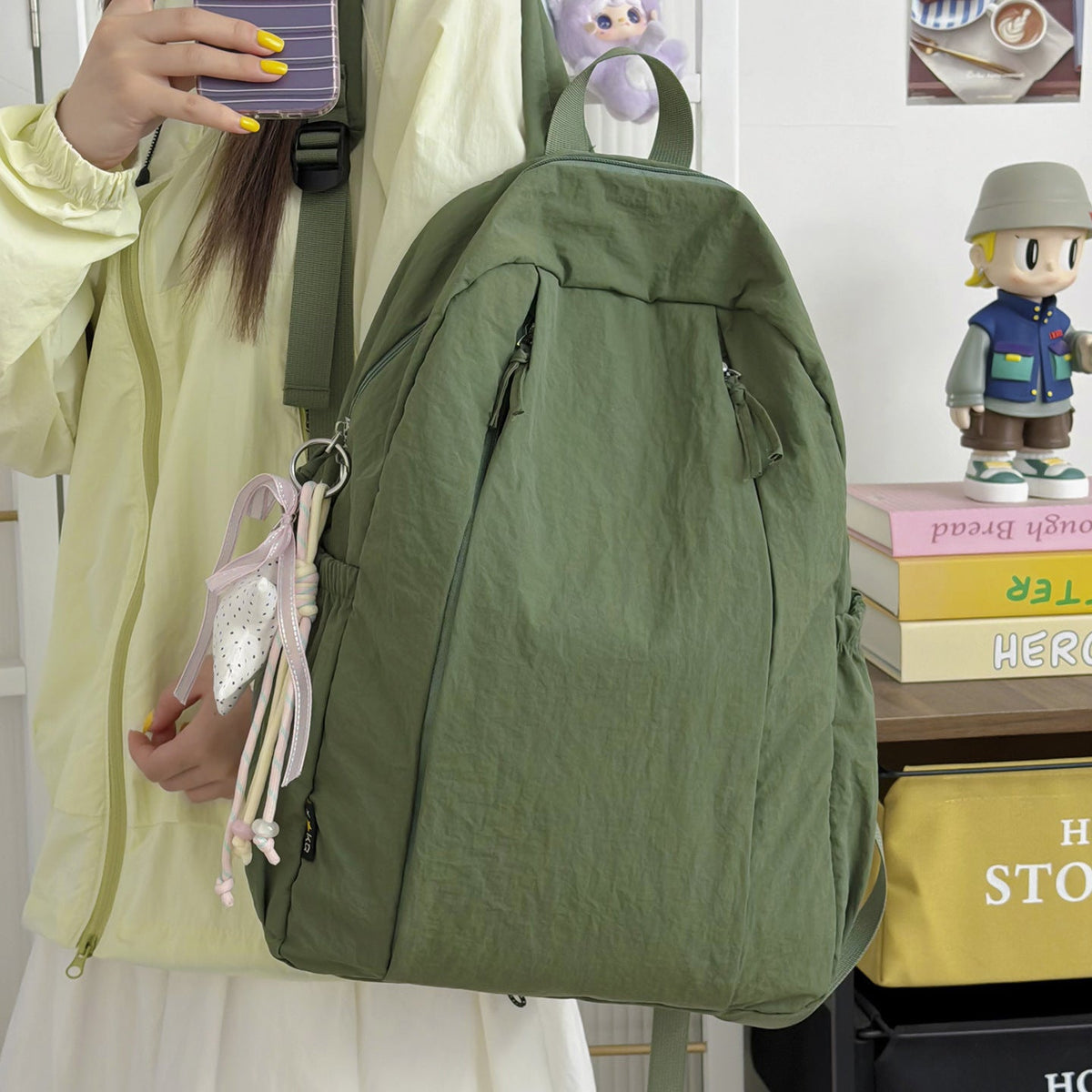 Lightweight Zip-Up Travel Backpack LoungeYard — product view 3
