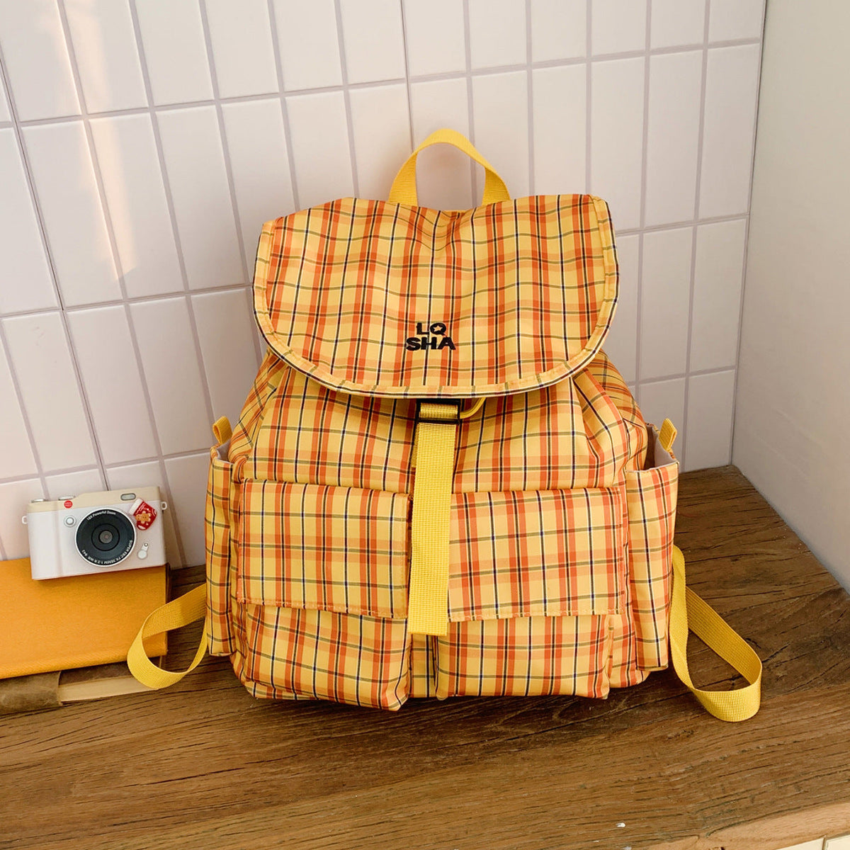 Checked Pattern Backpack — product view 2