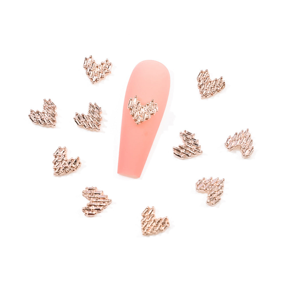Heart-Shaped Nail Art Charms — product view 7