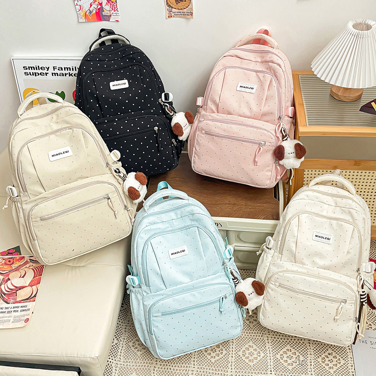 Multifunctional Polka Dot Backpack LoungeYard — product view 4