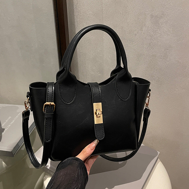 Elegant Structured Handheld Satchel — product view 4