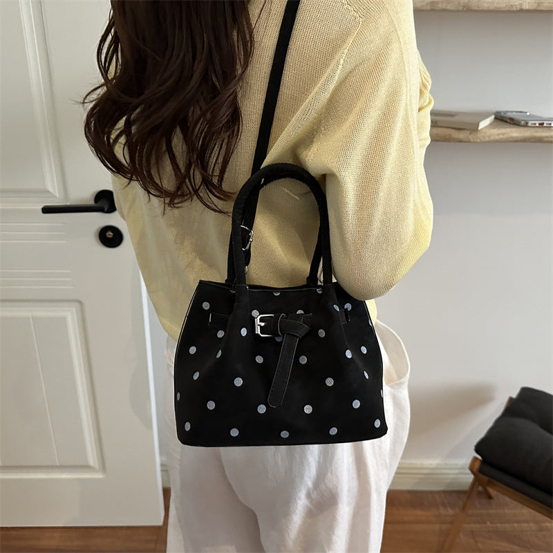 Casual Suede Polka Dot Handbag — product view 2