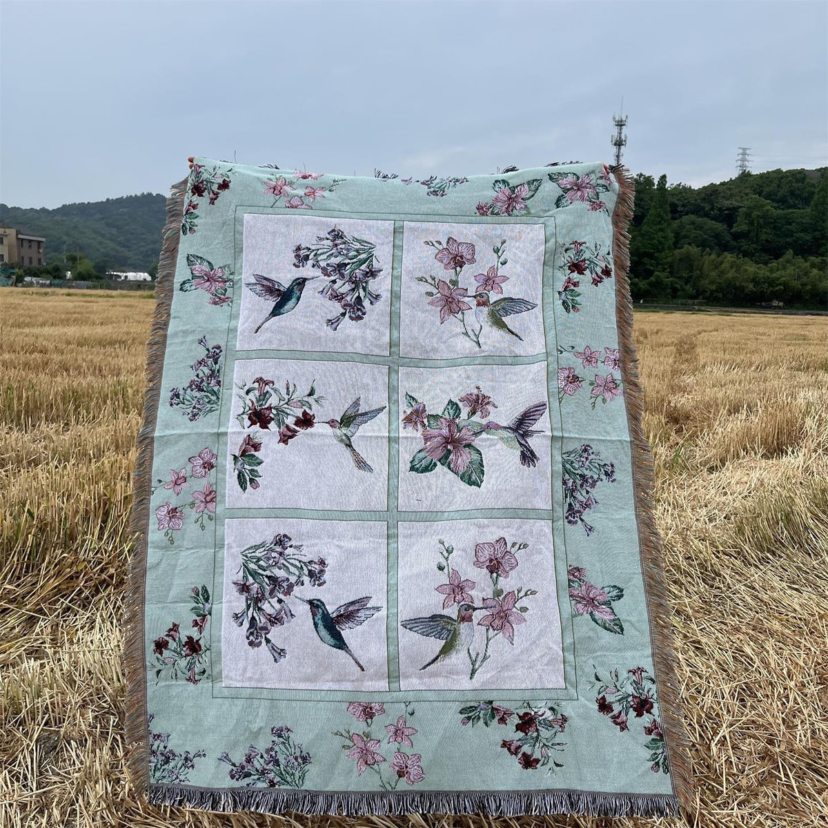 Elegant Floral Throw Blanket — product view 2