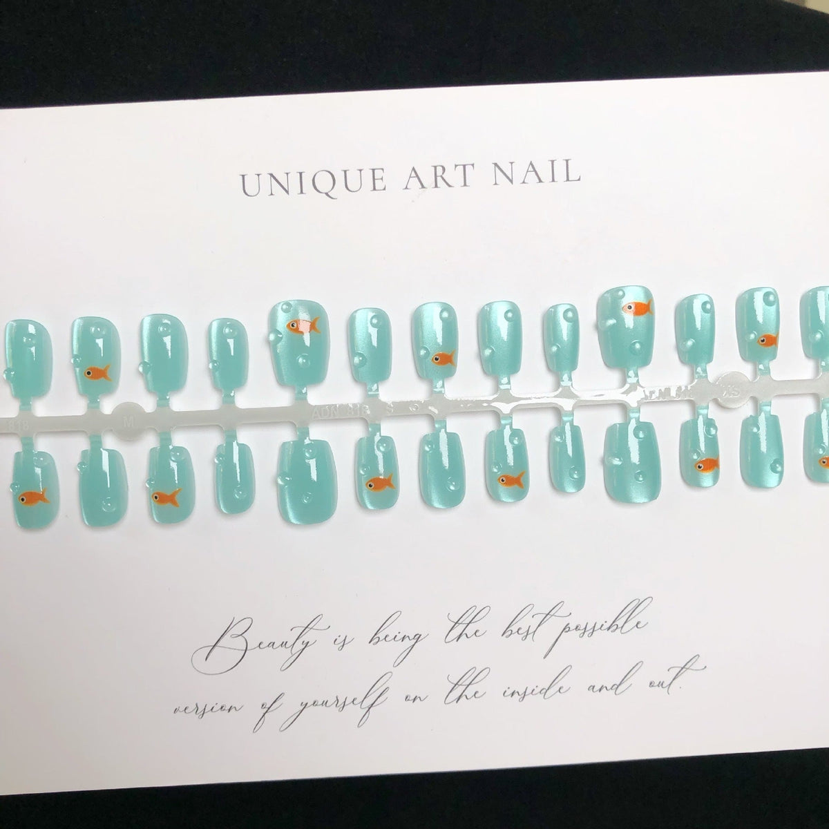 Artistic Fish-Themed Press-On Nail Design Kit — product view 6