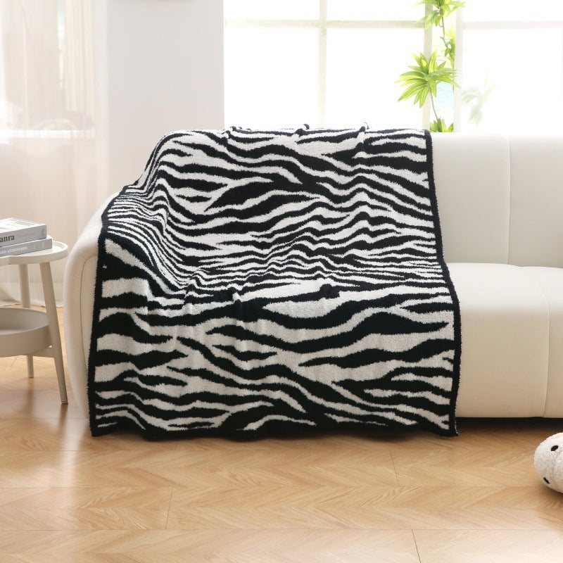 Home Decor Plush Zebra Print Blanket — product view 2