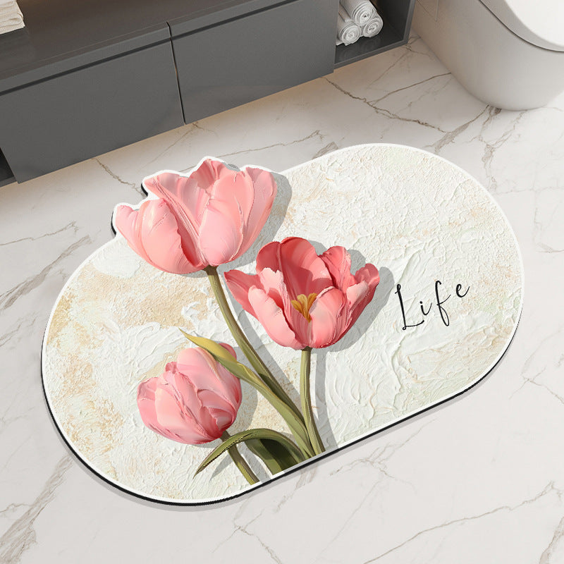 Floral-Themed Bath Mat — product view 4