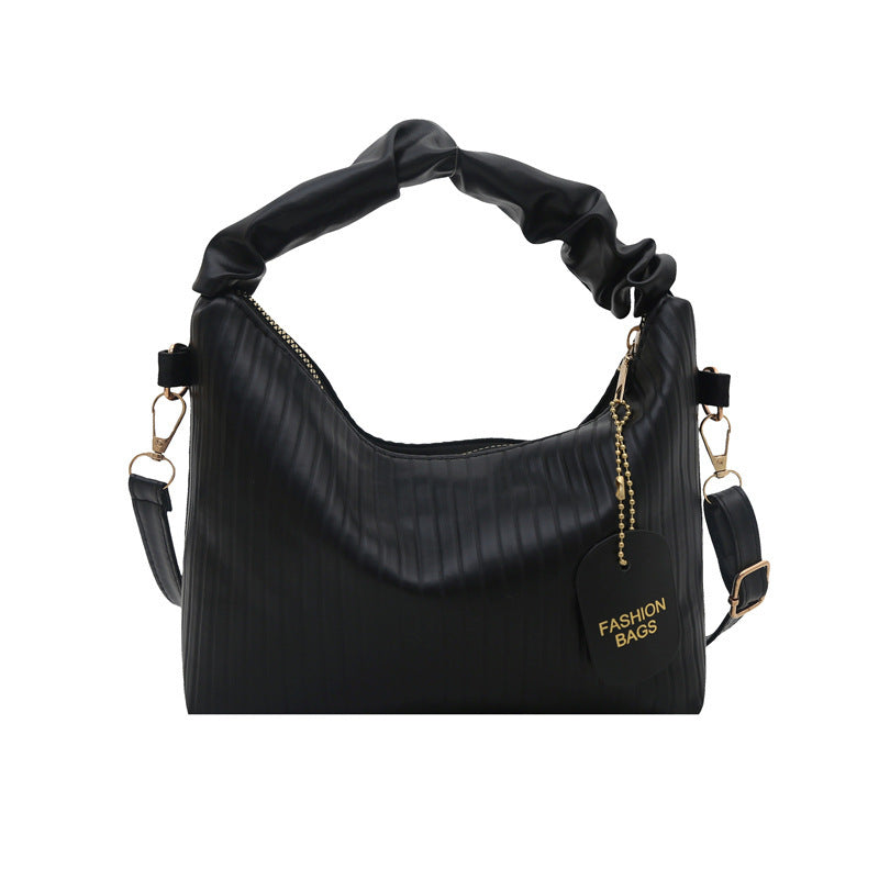 Ribbed Texture Shoulder Bag LoungeYard — product view 5