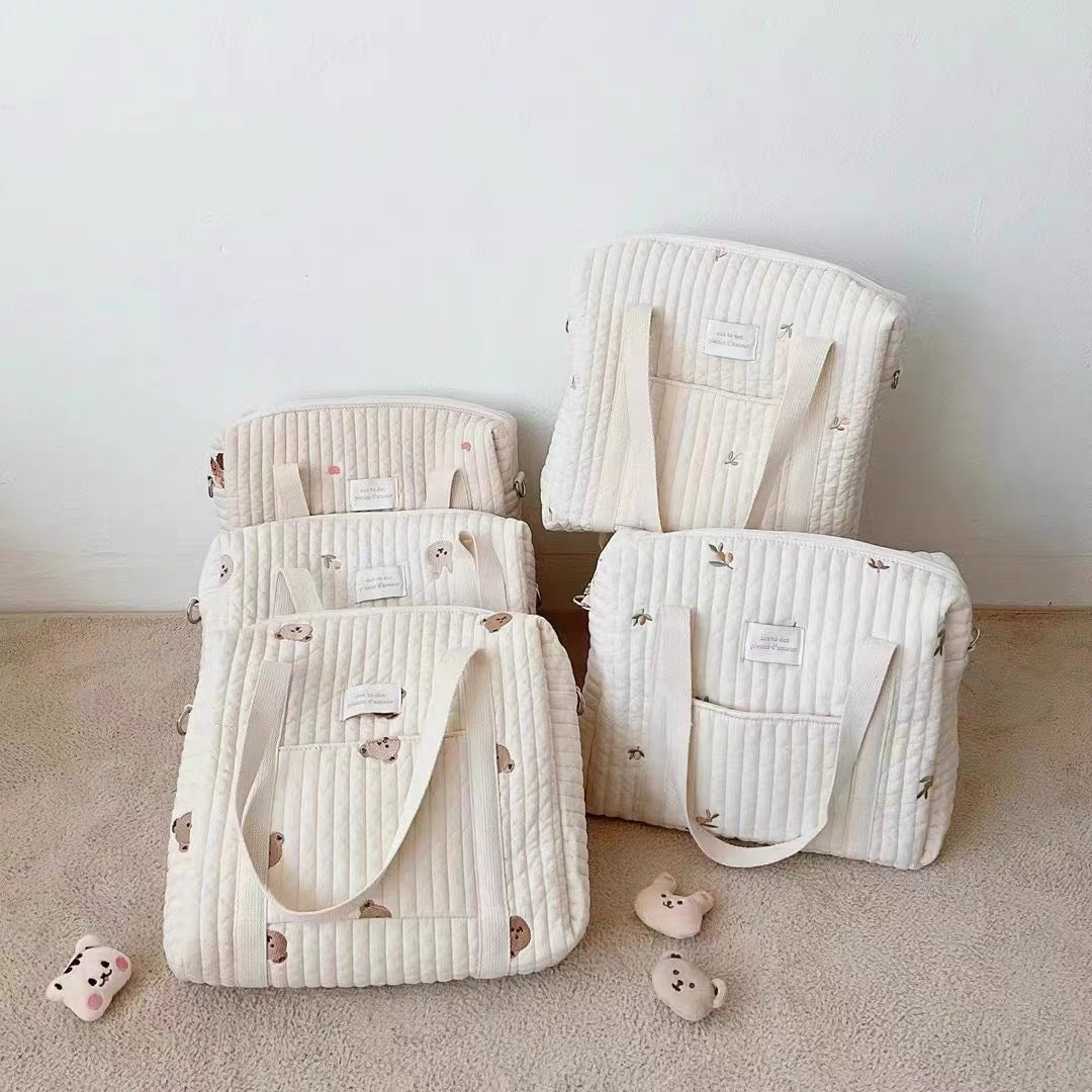 Quilted Baby Diaper Backpack — product view 1