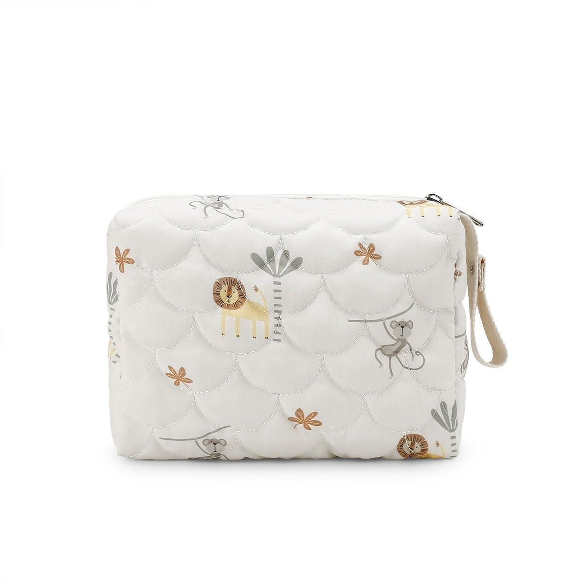 Stylish cosmetic bag with trendy plant motifs LoungeYard — product view 6
