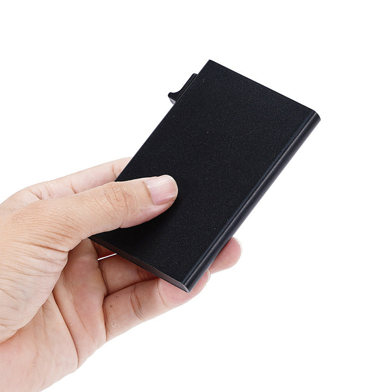 Slim RFID Blocking Aluminum Business Card Wallet With Pull Tab LoungeYard — product view 4
