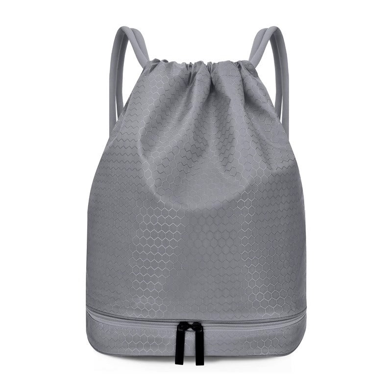 Lightweight Hexagonal Pattern Drawstring Backpack LoungeYard — product view 2