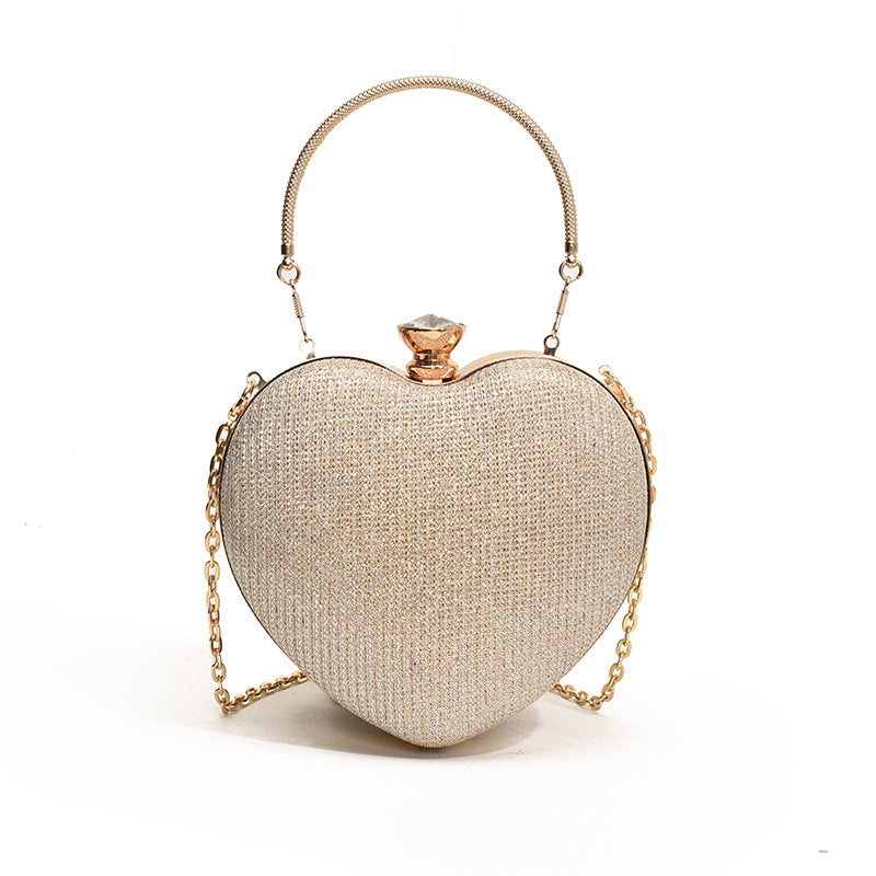 Glamorous Heart-Shaped Evening Clutch — product view 7