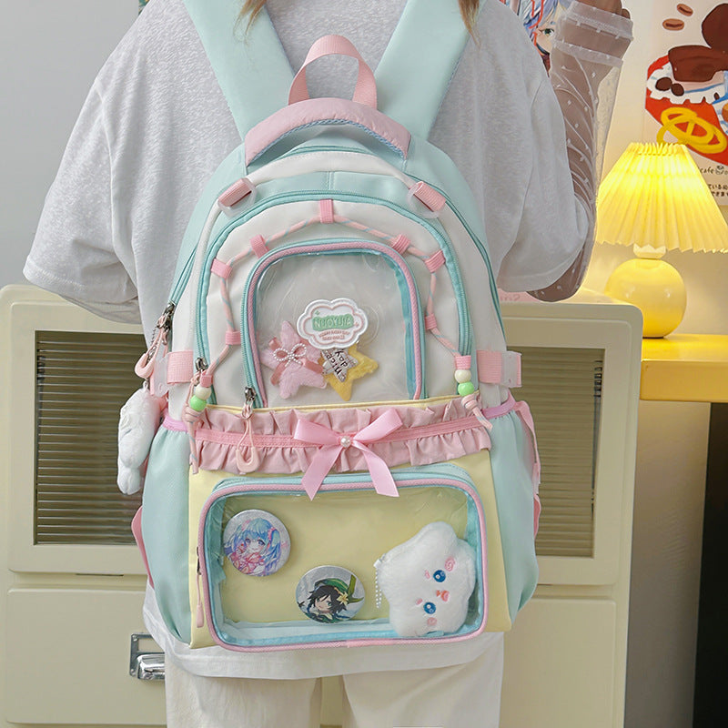 Multi-Functional Clear Front Backpack LoungeYard — product view 2