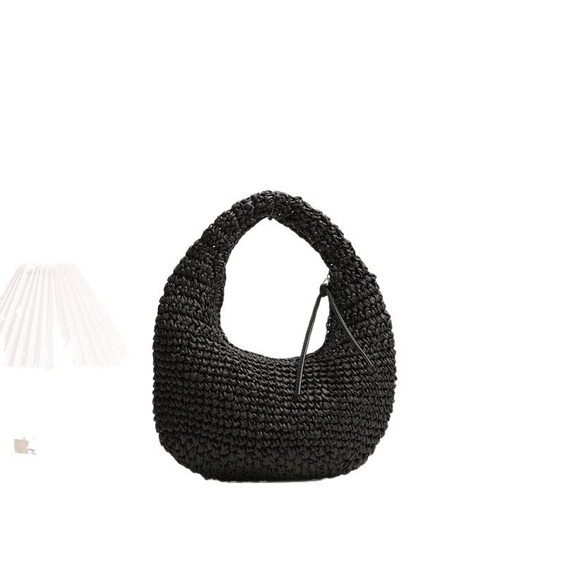 Handmade Basket Bag in Modern Hobo Style LoungeYard — product view 5