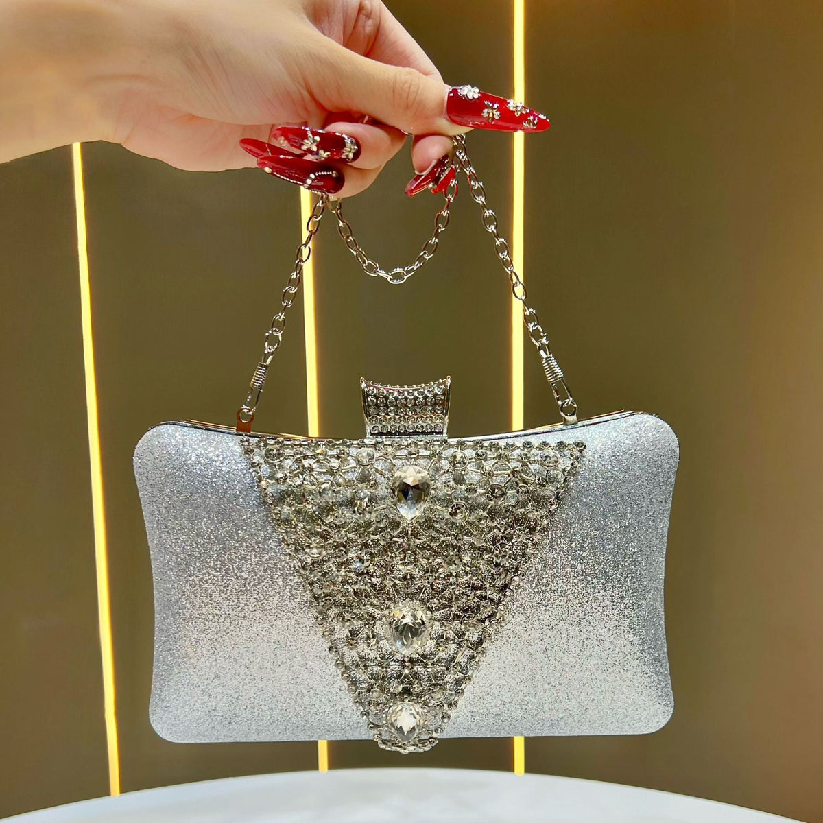 Glamorous Rhinestone-Studded Evening Clutch — product view 6