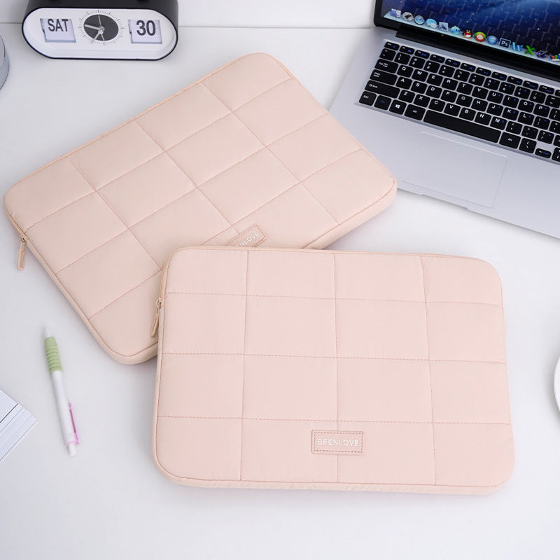 Quilted Slim Padded Laptop Sleeve with Shock-Absorbent Padding LoungeYard — product view 3