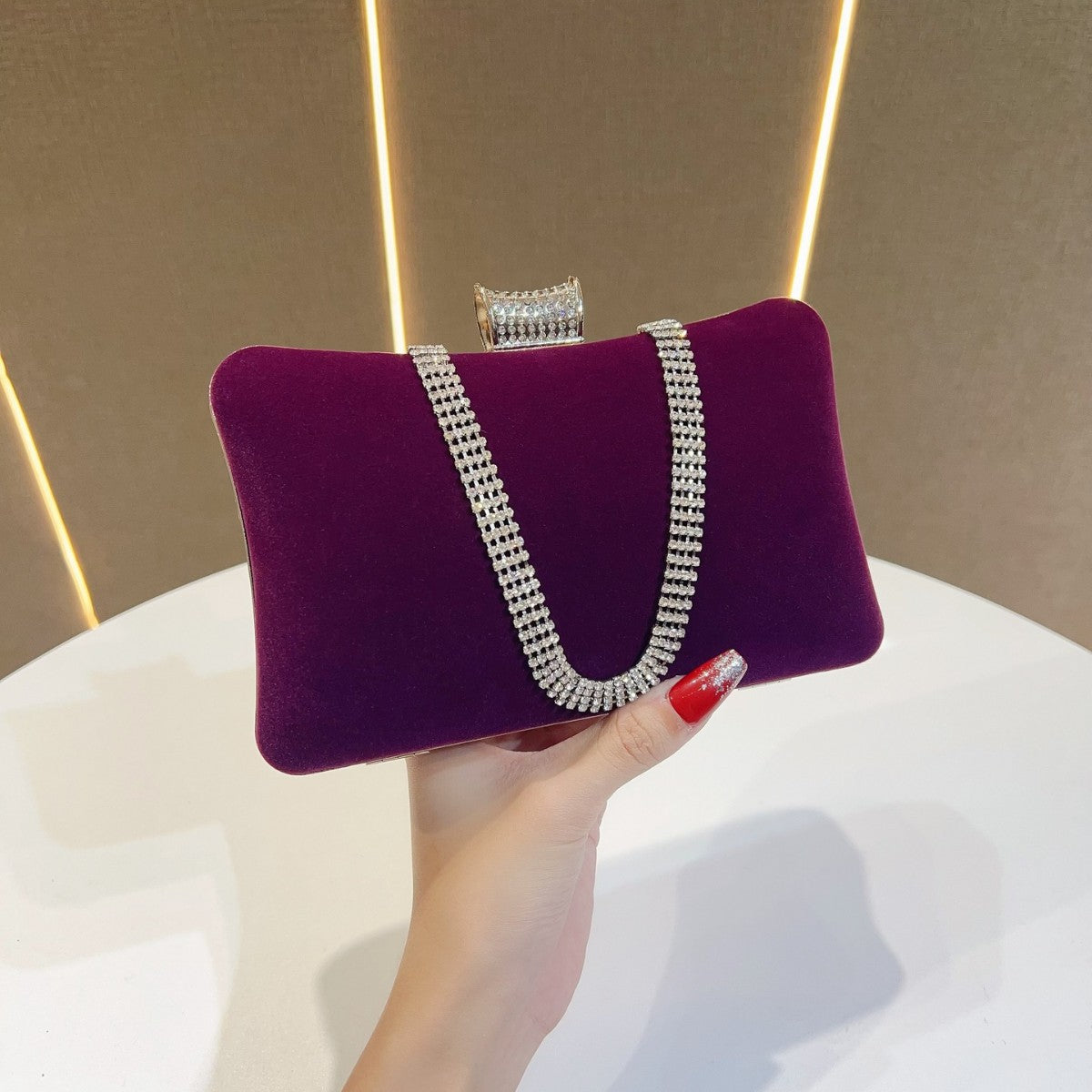Luxurious Velvet Evening Handbag — product view 6