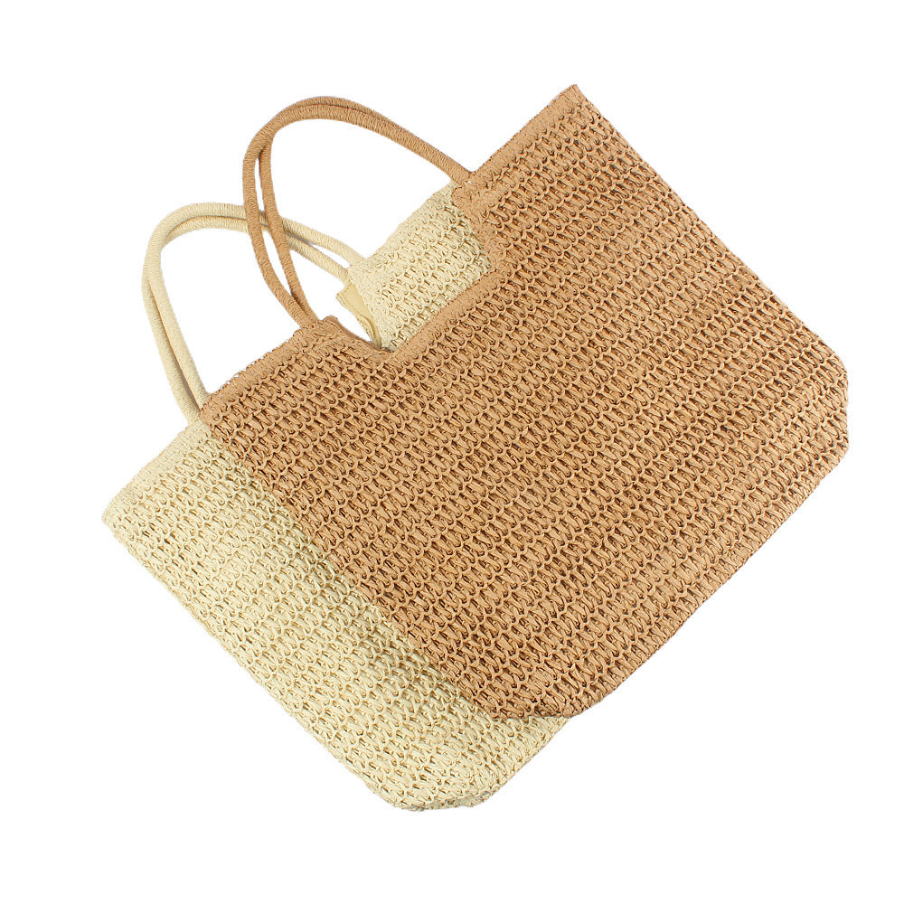 Handbag Made From Handwoven Natural Material With Large Carrying Handles LoungeYard — product view 4