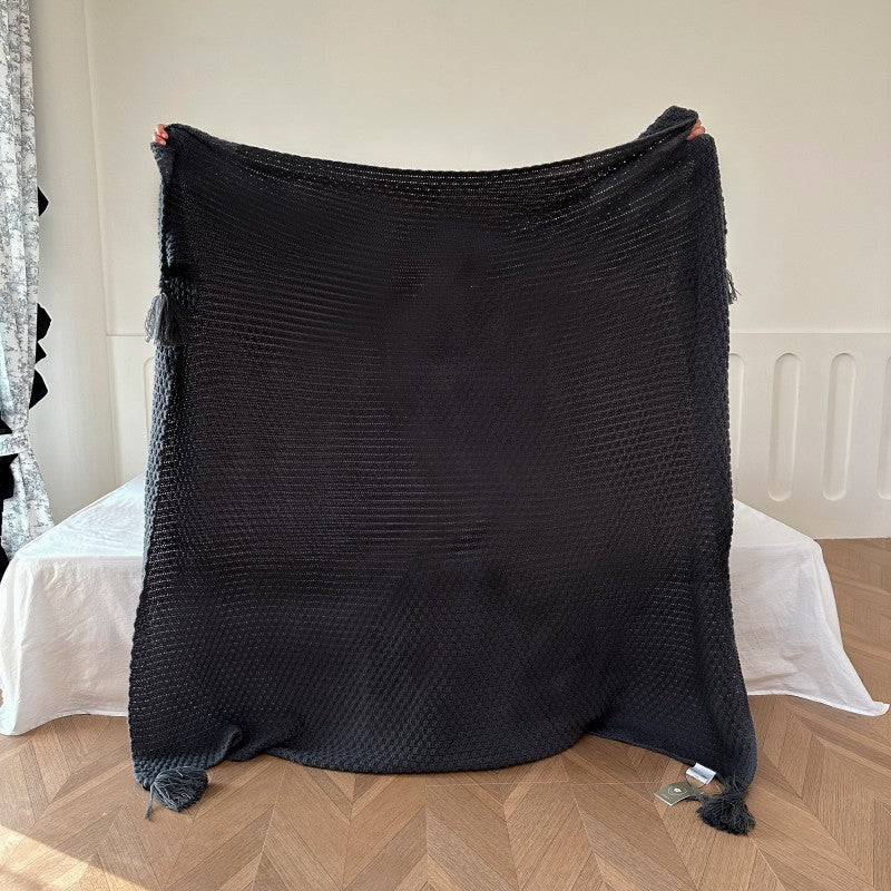 Textured Woven Throw Blanket — product view 6