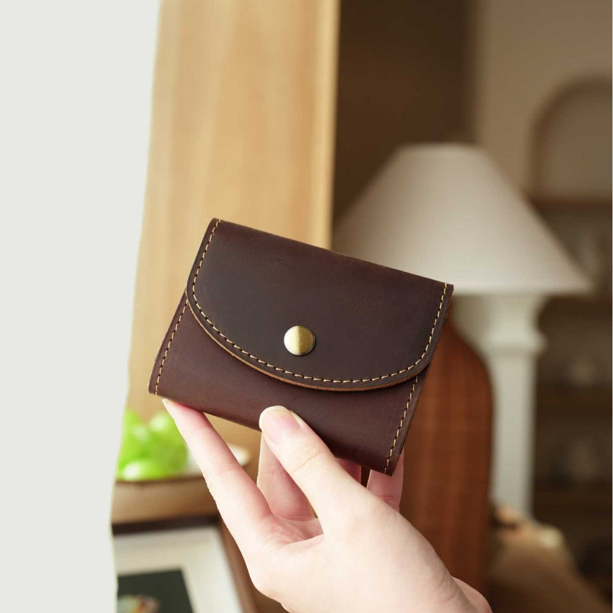 Compact Leather Card Holder — product view 3