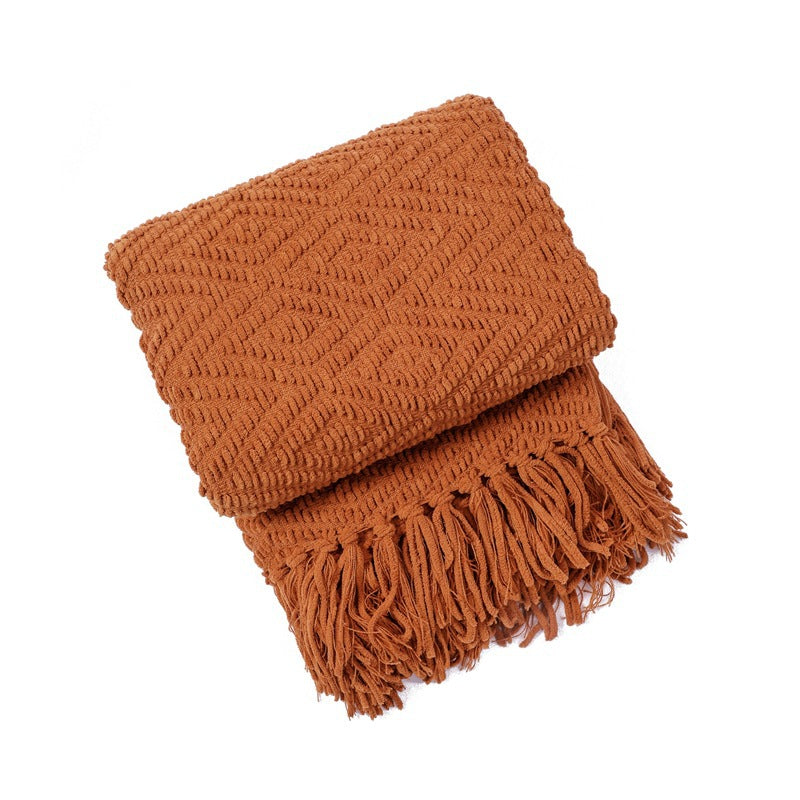 Handwoven Textured Throw Blanket LoungeYard — product view 5