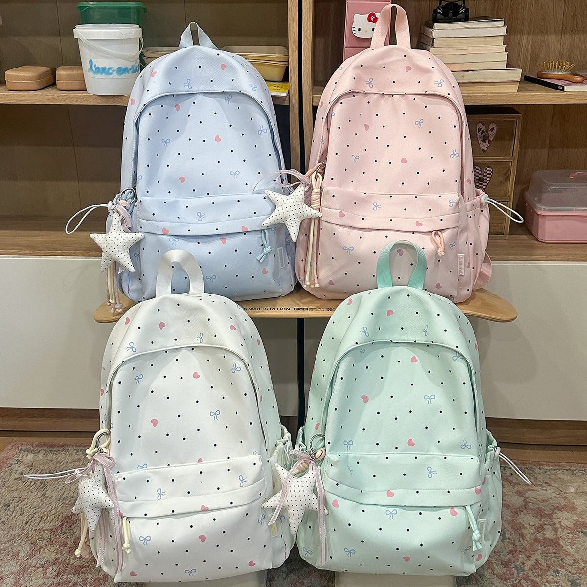 Cute Illustrated Character Backpack LoungeYard 1791205224 — product view 4