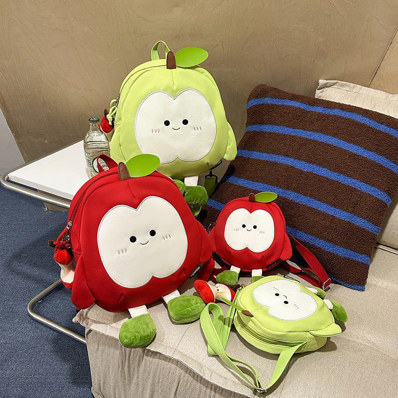 Cartoon Fruit-Themed Plush Backpack LoungeYard — product view 4