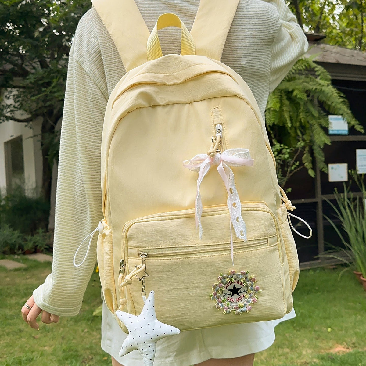 Functional Embroidered Backpack LoungeYard — product view 3